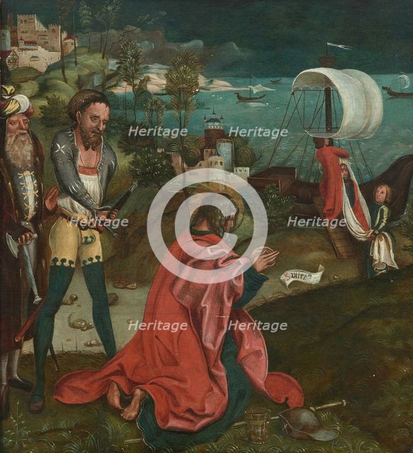 Saint James the Great is beheaded and his body is then shipped away, c1500. Creator: South German Master.