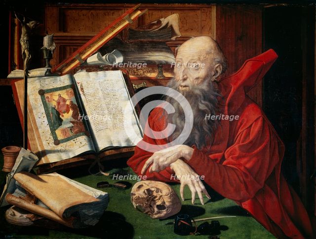 Saint Jerome, 1547. Artist: Reymerswaele, Marinus Claesz, van (ca. 1490-after 1567)