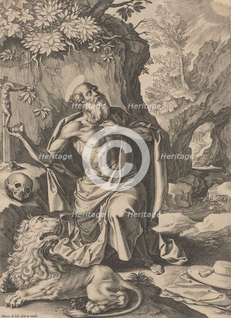 Saint Jerome,.n.d., n.d.. Creator: Pieter de Jode.