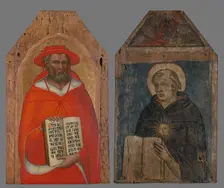 Saint Jerome (obeverse), Saint Nicholas of Tolentino (reverse), between 1370-1380. Creator: Lippo d'Andrea
