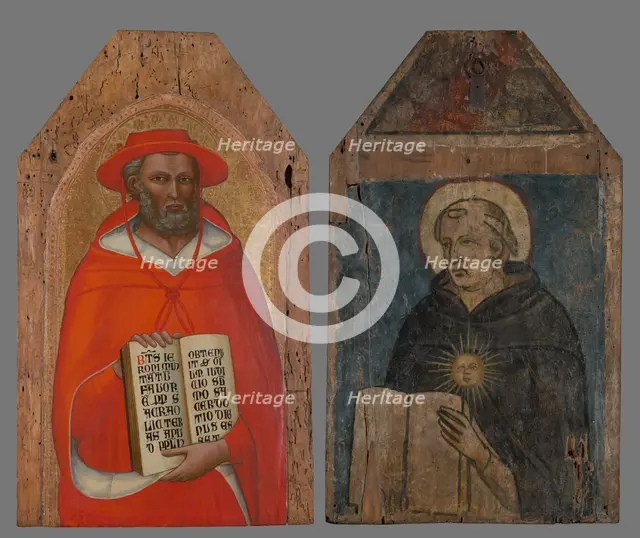 Saint Jerome (obeverse), Saint Nicholas of Tolentino (reverse), between 1370-1380. Creator: Lippo d'Andrea.