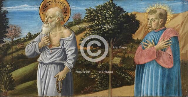 Saint Jerome and the blessed Bartolo Buompedoni of San Gimignano, 1464. Creator: Benozzo Gozzoli.