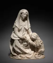 Saint Jerome and the Lion (From the former Church of St. Peter in Erfurt), c. 1495. Creator: Tilman Riemenschneider (German, c. 1460-1531)