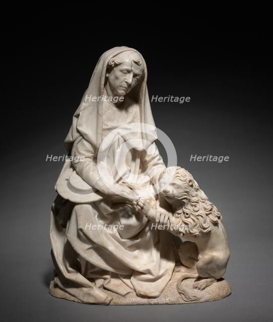 Saint Jerome and the Lion (From the former Church of St. Peter in Erfurt), c. 1495. Creator: Tilman Riemenschneider (German, c. 1460-1531).