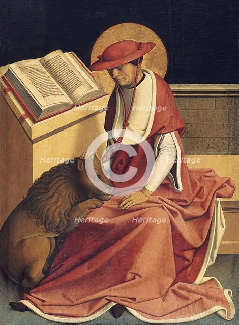 Saint Jerome as a Cardinal. Artist: Master of Grossgmain (active ca 1480-1490)