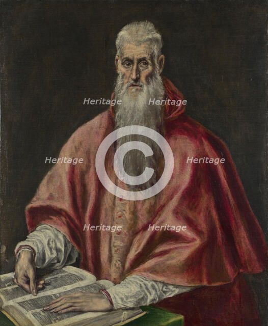 Saint Jerome as Cardinal, 1590–1600. Artist: El Greco, Dominico (1541-1614)
