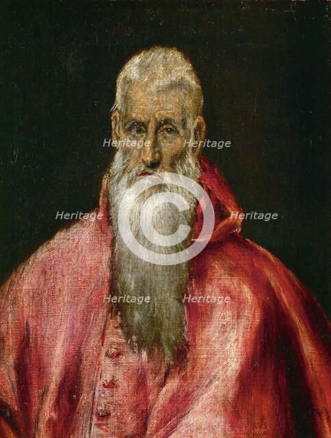 Saint Jerome as Cardinal, ca 1600-1610. Creator: El Greco, Dominico (1541-1614).