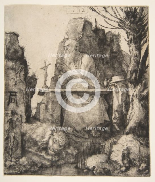 Saint Jerome by the Pollard Willow, 1512. Creator: Albrecht Durer.