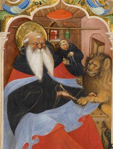 Saint Jerome Extracting a Thorn from a Lion's Paw, second quarter of 15th century. Creator: Master of the Murano Gradual