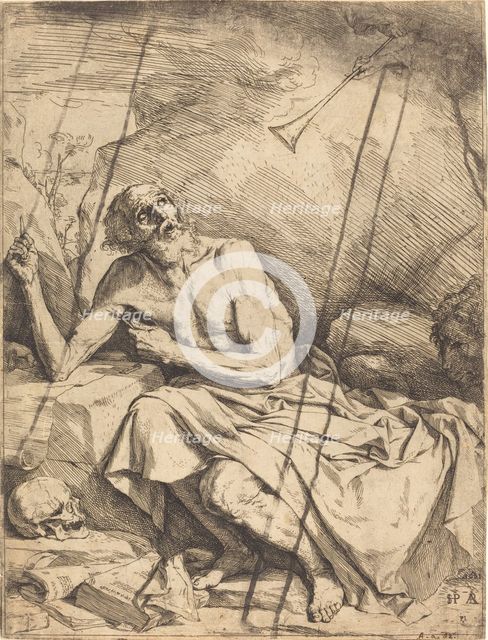 Saint Jerome Hearing the Trumpet of the Last Judgment, 1621. Creator: Jusepe de Ribera.
