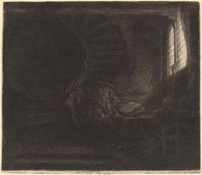 Saint Jerome in a Dark Chamber, 1642. Creator: Rembrandt Harmensz van Rijn