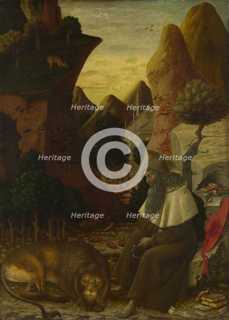 Saint Jerome in a Landscape, c. 1440. Artist: Bono da Ferrara (active 1442-1461)