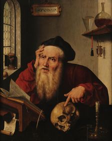Saint Jerome in his Cell, after 1440. Creator: Cleve, Joos van (ca. 1485-1540)