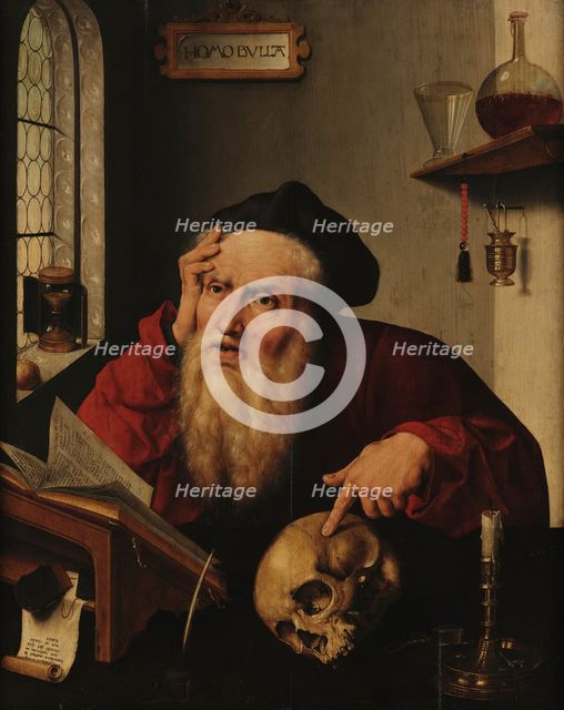 Saint Jerome in his Cell, after 1440. Creator: Cleve, Joos van (ca. 1485-1540).