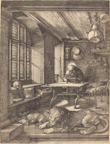 Saint Jerome in His Study, 1514. Creator: Albrecht Durer