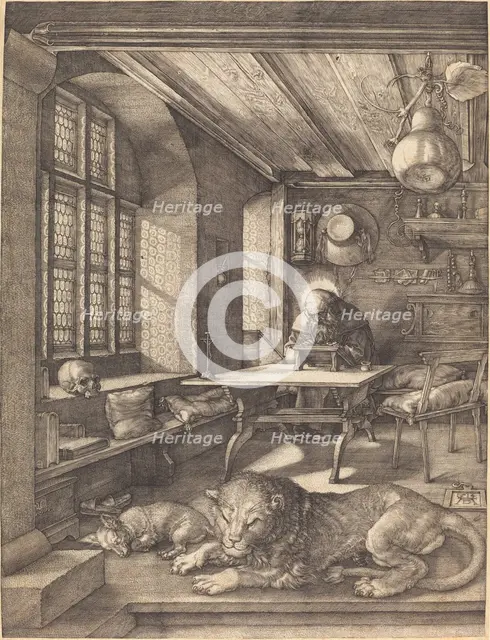 Saint Jerome in His Study, 1514. Creator: Albrecht Durer.