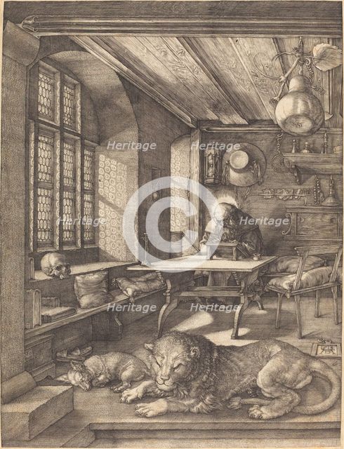 Saint Jerome in His Study, 1514. Creator: Albrecht Durer.