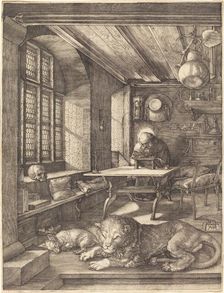 Saint Jerome in His Study, 1514. Creator: Albrecht Durer