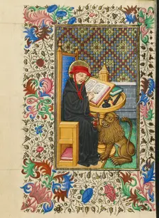 Saint Jerome in His Study; Book of Hours, about 1430-1440. Creator: Fastolf Master