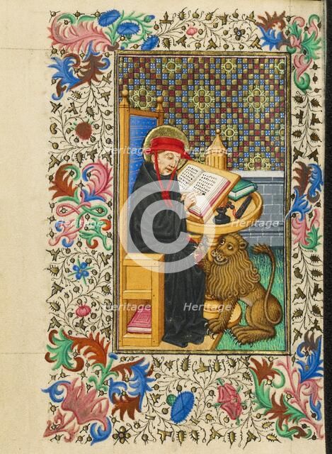 Saint Jerome in His Study; Book of Hours, about 1430-1440. Creator: Fastolf Master.