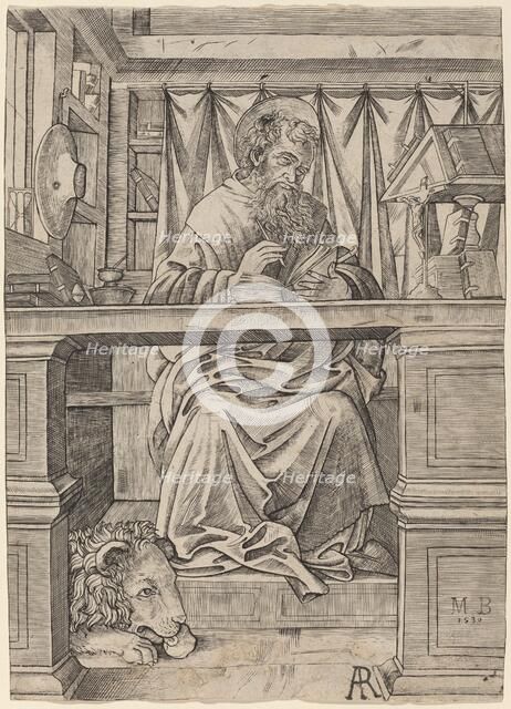 Saint Jerome in His Study, c. 1510. Creator: Giovanni Antonio da Brescia.