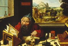 Saint Jerome in His Study, c1530. Creator: Pieter Coecke van Aelst