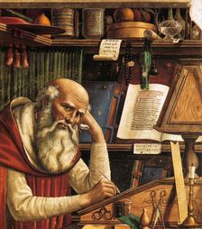Saint Jerome in his Study (Detail), 1480. Artist: Ghirlandaio, Domenico (1449–1494)