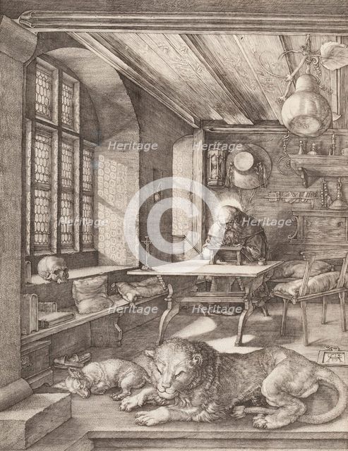 Saint Jerome in his Study (image 1 of 2), 1514. Creator: Albrecht Durer.