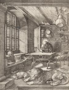 Saint Jerome in his Study (image 1 of 2), 1514. Creator: Albrecht Durer