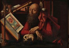Saint Jerome in his Study, Mid of 16th century. Creator: Reymerswaele, Marinus Claesz, van (ca. 1490-after 1567)