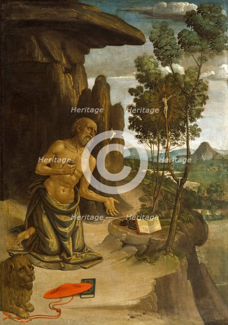 Saint Jerome in the Wilderness, 1475-1480. Creator: Bernardino Pinturicchio.