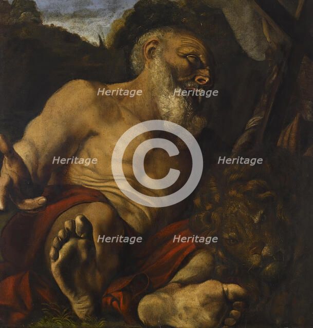 Saint Jerome in the Wilderness, c1620-1630. Creator: Angelo Caroselli.