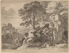 Saint Jerome in the Wilderness. Creator: Herman van Swanevelt