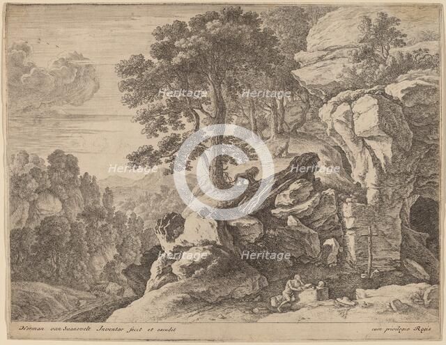 Saint Jerome in the Wilderness. Creator: Herman van Swanevelt.