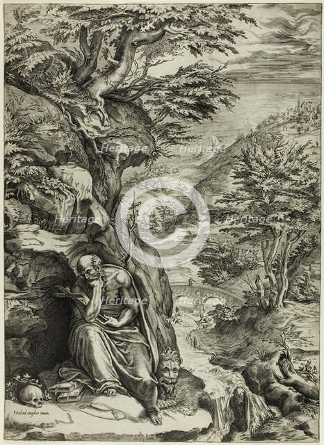 Saint Jerome in the Desert, c.1575. Creator: Cherubino Alberti.