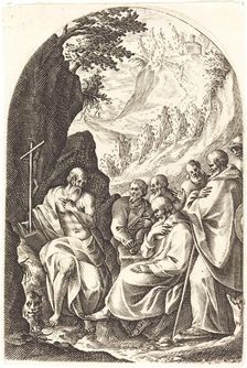 Saint Jerome Instructing his Disciples in the Desert, 1608/1611. Creator: Jacques Callot