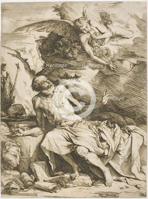 Saint Jerome Listening to the Trumpet of the Last Judgment, 1622-25. Creator: Jusepe de Ribera.