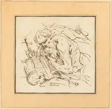 Saint Jerome, published 1782. Creator: Johann Gottlieb Prestel
