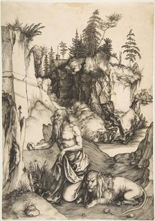 Saint Jerome Penitent in the Wilderness, ca. 1496. Creator: Albrecht Durer