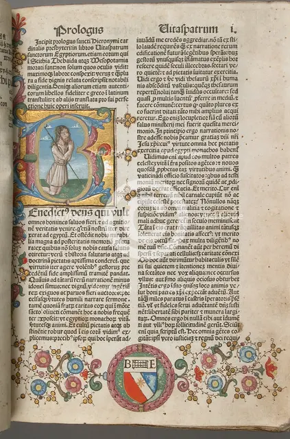 Saint Jerome's Lives of the Fathers, Italian, 1483. Creator: Unknown.
