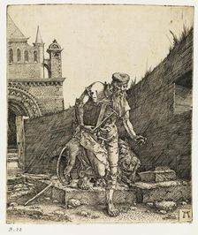 Saint Jerome Walking in a Churchyard, before 1519. Creator: Altdorfer, Albrecht (c. 1480-1538)