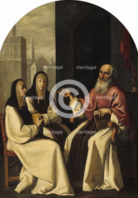 Saint Jerome with Saint Paula and Saint Eustochium, c. 1640/1650. Creators: Francisco de Zurbaran, Workshop of Francisco de Zurbarán.