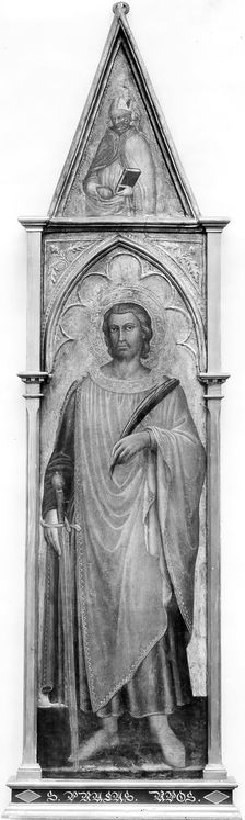 Saint Julian the Hospitaler (with Saint Nicholas of Bari). Creator: Martino di Bartolomeo di Biagio