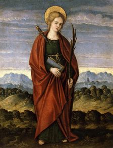 Saint Justina of Padua, c. 1520. Creator: Santacroce, Gerolamo Galizzi da (c. 1480/85-c. 1556)