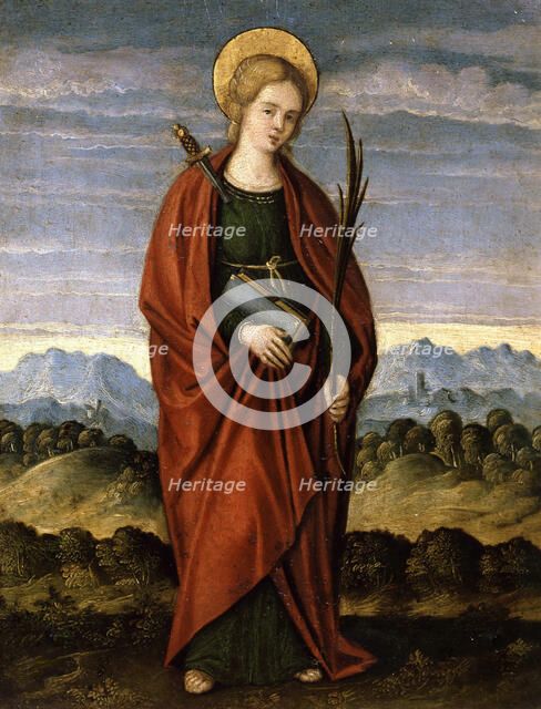 Saint Justina of Padua, c. 1520. Creator: Santacroce, Gerolamo Galizzi da (c. 1480/85-c. 1556).