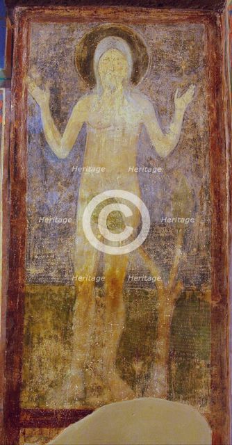 Saint Onuphrius. Artist: Ancient Russian frescos  