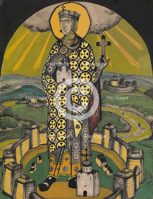 Saint Olga, Princess of Kiev. Artist: Roerich, Nicholas (1874-1947)