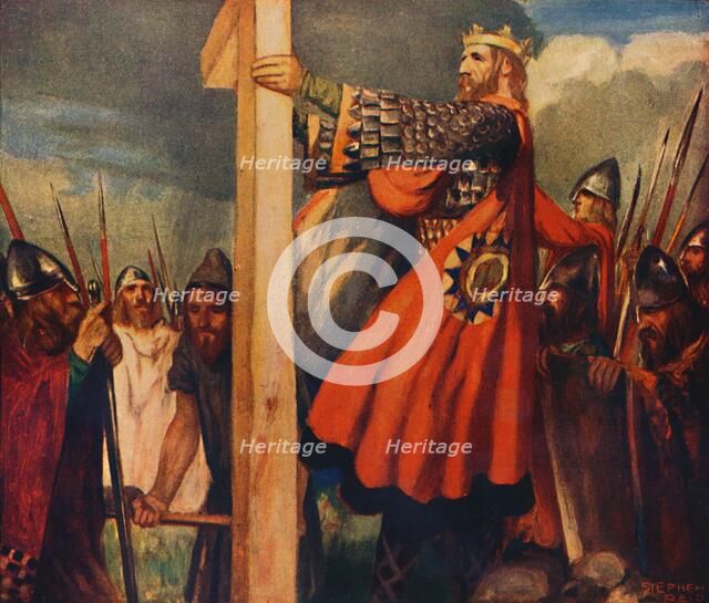 'Saint Oswald at Hevenfelth', 1912. Artist: Unknown.