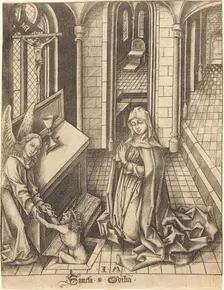 Saint Ottilia, c. 1475/1480. Creator: Israhel van Meckenem