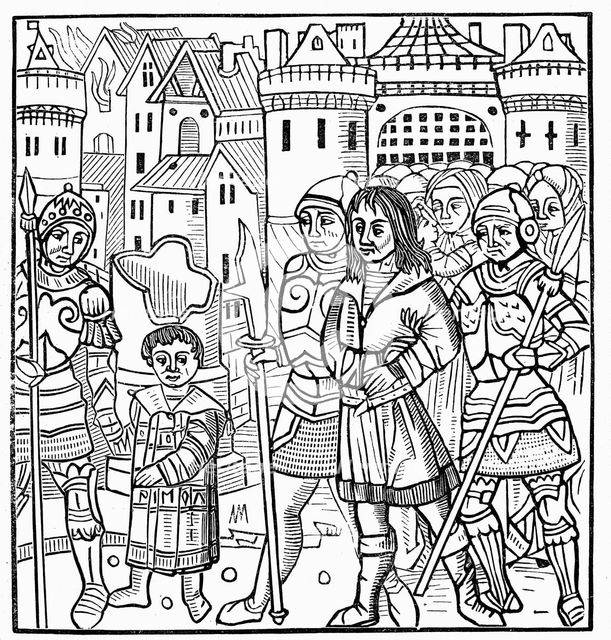 Saint Louis and his brothers taken prisoner during the Seventh Crusade, 1250 (1522). Artist: Unknown